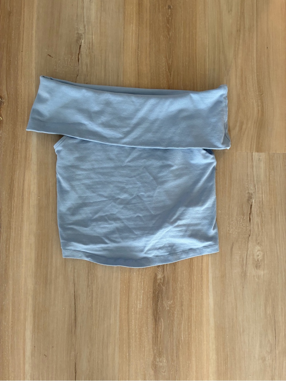 aerie Light Blue Off-Shoulder Tube Top